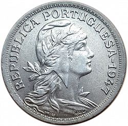Large Obverse for 50 Centavos 1947 coin