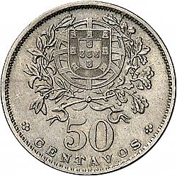Large Reverse for 50 Centavos 1930 coin
