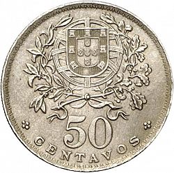 Large Reverse for 50 Centavos 1935 coin