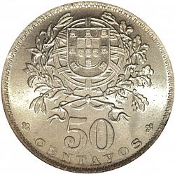 Large Reverse for 50 Centavos 1938 coin