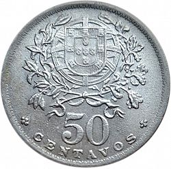 Large Reverse for 50 Centavos 1947 coin