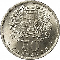 Large Reverse for 50 Centavos 1955 coin
