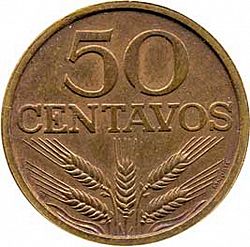 Large Reverse for 50 Centavos 1969 coin