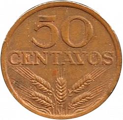 Large Reverse for 50 Centavos 1972 coin