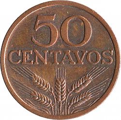 Large Reverse for 50 Centavos 1974 coin