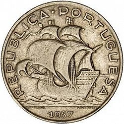 Large Obverse for 5 Escudos 1937 coin