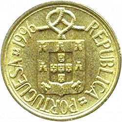 Large Obverse for 5 Escudos 1996 coin