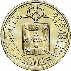 Large Obverse for 5 Escudos 1998 coin