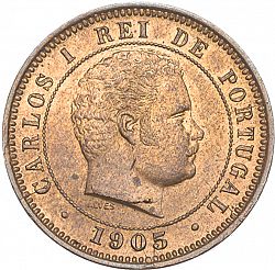 Large Obverse for 5 Réis 1905 coin