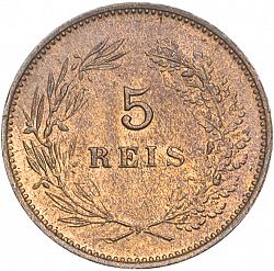 Large Reverse for 5 Réis 1905 coin