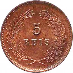 Large Reverse for 5 Réis 1906 coin