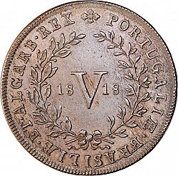 Large Reverse for 5 Réis 1818 coin