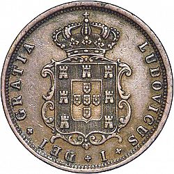 Large Obverse for 5 Réis 1868 coin