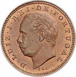 Large Obverse for 5 Réis 1882 coin