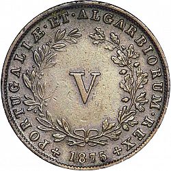 Large Reverse for 5 Réis 1875 coin