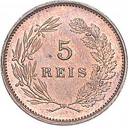 Large Reverse for 5 Réis 1910 coin