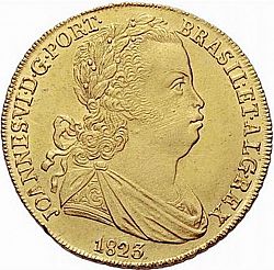Large Obverse for 6400 Réis ( Peça ) 1823 coin