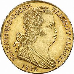 Large Obverse for 6400 Réis ( Peça ) 1824 coin