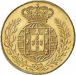 Large Reverse for 6400 Réis ( Peça ) 1824 coin