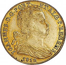 Large Obverse for 6400 Réis ( Peça ) 1812 coin