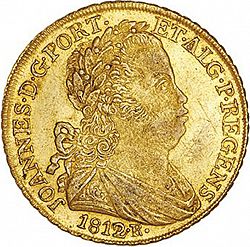 Large Obverse for 6400 Réis ( Peça ) 1812 coin