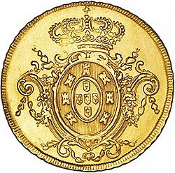 Large Reverse for 6400 Réis ( Peça ) 1814 coin