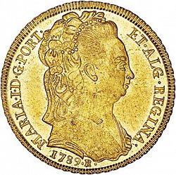 Large Obverse for 6400 Réis ( Peça ) 1789 coin