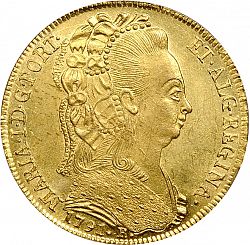 Large Obverse for 6400 Réis ( Peça ) 1791 coin