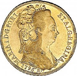 Large Obverse for 6400 Réis ( Peça ) 1795 coin