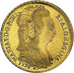 Large Obverse for 6400 Réis ( Peça ) 1798 coin