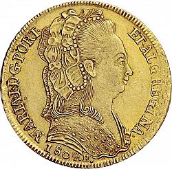 Large Obverse for 6400 Réis ( Peça ) 1804 coin