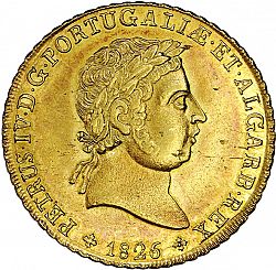 Large Obverse for 7500 Réis ( Peça ) 1826 coin