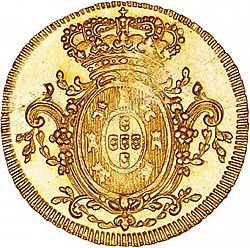 Large Reverse for 800 Réis ( Meio Escudo ) 1805 coin