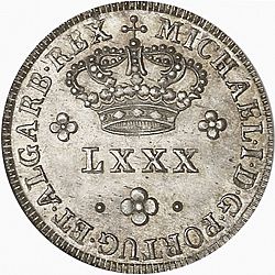 Large Obverse for 100 Réis ( Tostâo ) N/D coin