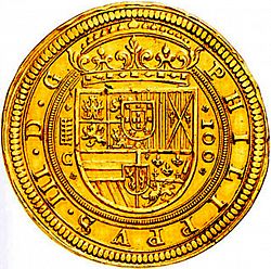 Large Obverse for 100 Escudos 1609 coin