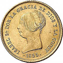 Large Obverse for 100 Reales 1855 coin