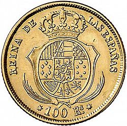 Large Reverse for 100 Reales 1861 coin