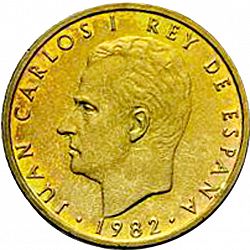 Large Obverse for 100 Pesetas 1982 coin