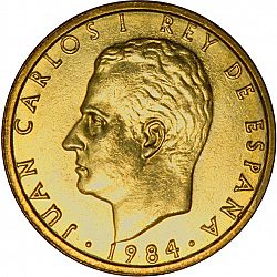 Large Obverse for 100 Pesetas 1984 coin