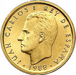 Large Obverse for 100 Pesetas 1988 coin