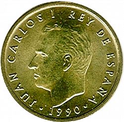 Large Obverse for 100 Pesetas 1990 coin