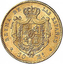 Large Reverse for 10 Escudos 1867 coin