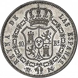 Large Reverse for 10 Reales 1840 coin