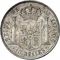 Large Reverse for 10 Reales 1863 coin
