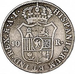 Large Reverse for 10 Reales 1811 coin