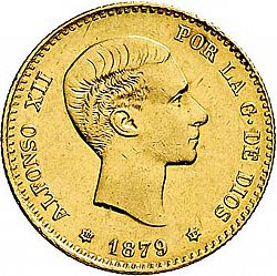 Large Obverse for 10 Pesetas 1879 coin