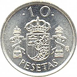 Large Reverse for 10 Pesetas 1998 coin