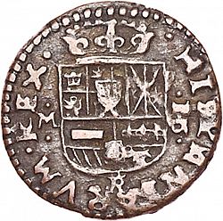 Large Reverse for 16 Maravedies 1661 coin