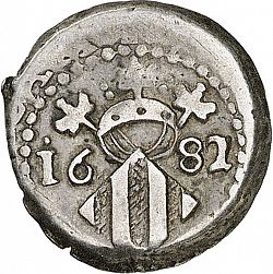 Large Reverse for Dieciocheno 1682 coin
