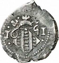 Large Reverse for Dieciocheno 1651 coin